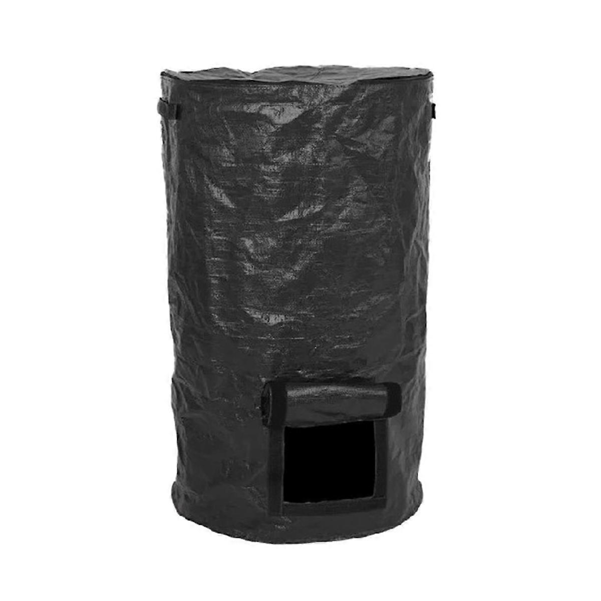Collapsible Garden Compost Bag with Lid Waste Sacks Composter 15 Gallon Ferment Manure Waste Collector