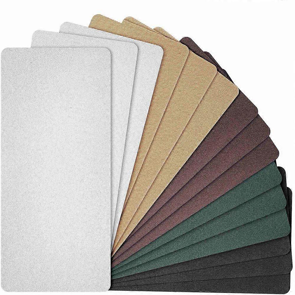 15 Pcs Iron-on Mending Fabric 4.92 x 11 Inch Iron on Clothes Patches Iron on Repair Kit for Mending Pants Pockets Holes