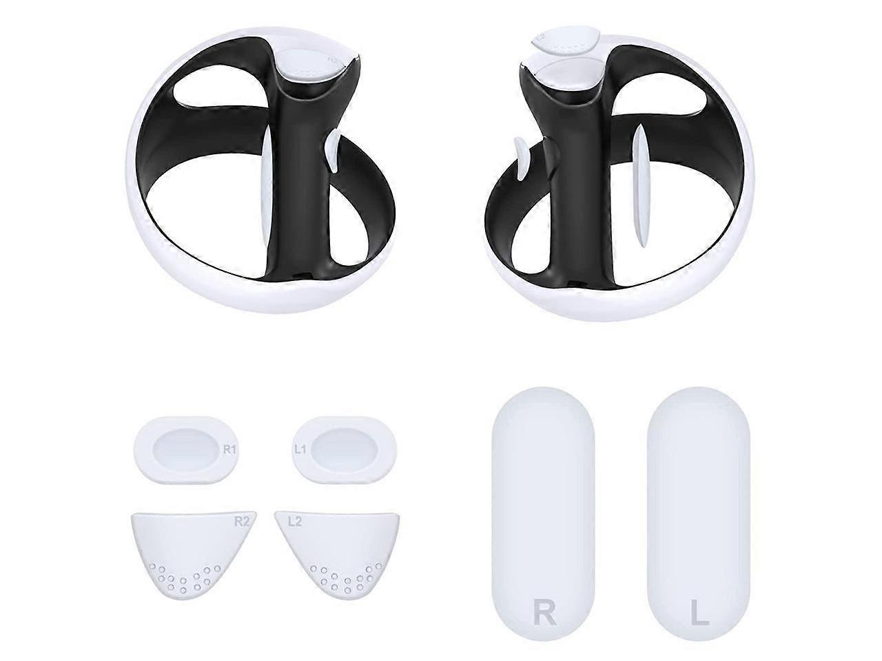 Silicone Controller Pad for PSVR2,4 in 1 Accessories Kit for PS VR2 Controller with Anti-Slip Handle Cover Grip Protection