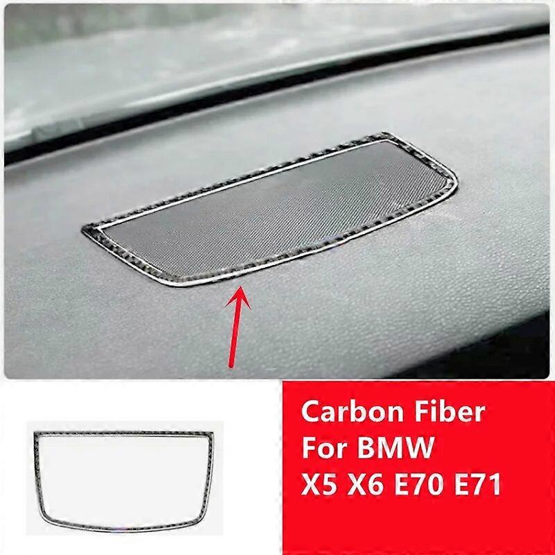 Carbon Fiber Stickers For BMW X5 X6 E70 E71 Interior Modification Cover Trim Strips Decorative Stickers Car Styling AccessoriesVehicle Dashboard Acces