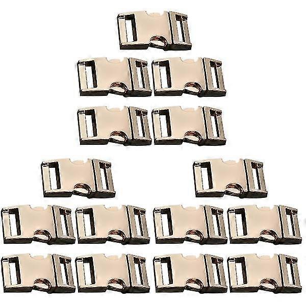15 Pcs  Multifunctional Metal Buckles Clothes Backpack Side Release Buckle
