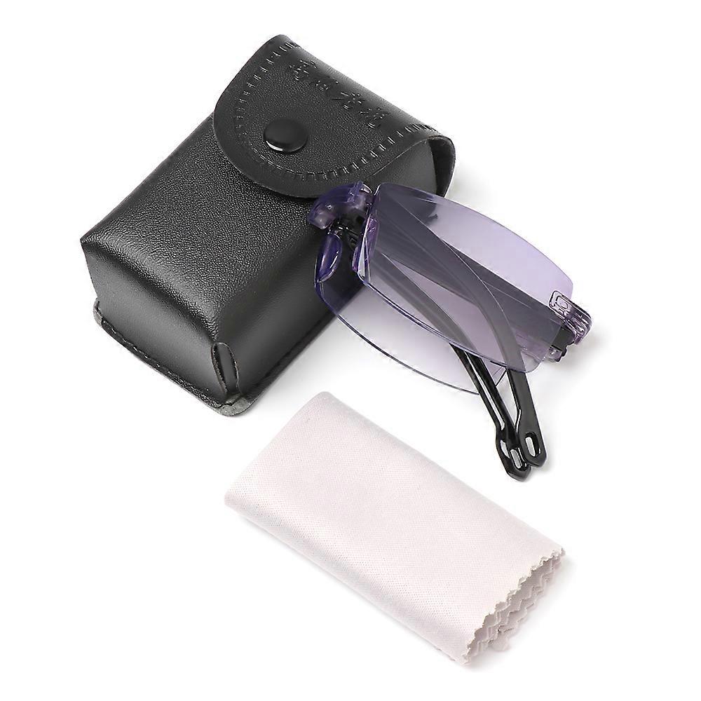 Foldable Reading Glasses Folding Presbyopia Men Diamond-cut Anti-UV Blue Rays