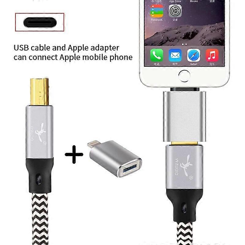 Hifi USB DAC Cable High Quality 7N OCC Type A to Type B Hifi Data Audio digital Cable for Hifi DAC Amplifier USB Data Cable
