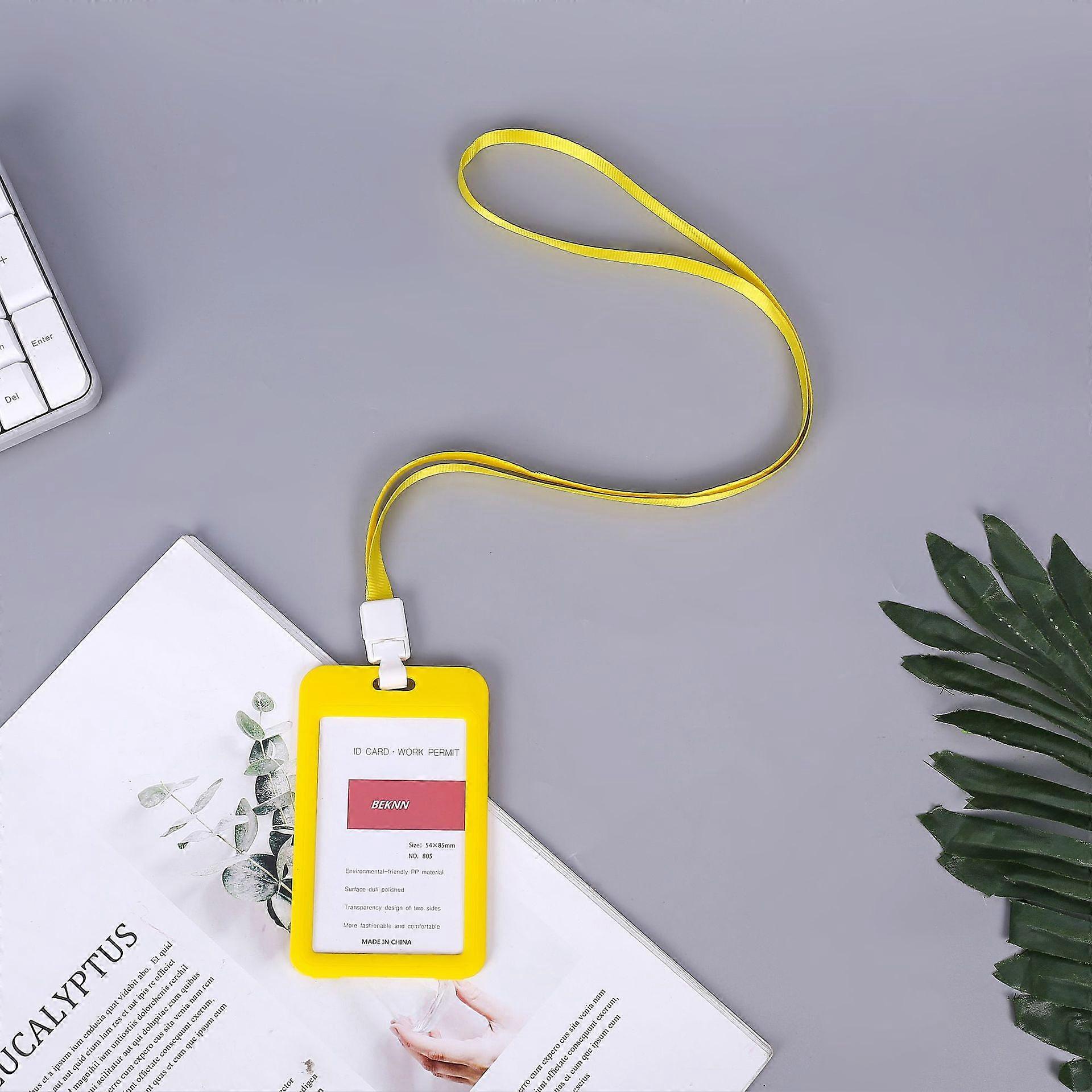 Bank Card Neck Strap Work Name Card Holders with Lanyard Credit Card Bus ID Holders Identity Badge Protector Cover Case