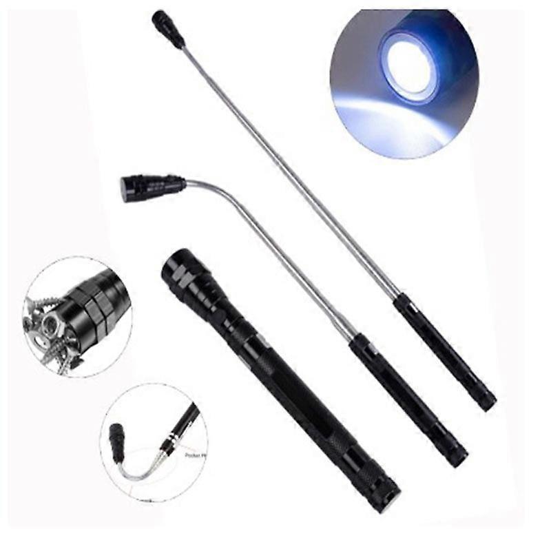 Magnet 3 LED Magnetic Pickup Tool Telescoping Flexible Extensible Led Flashlights Perfect Mechanical Pick- Up Tools Gifts
