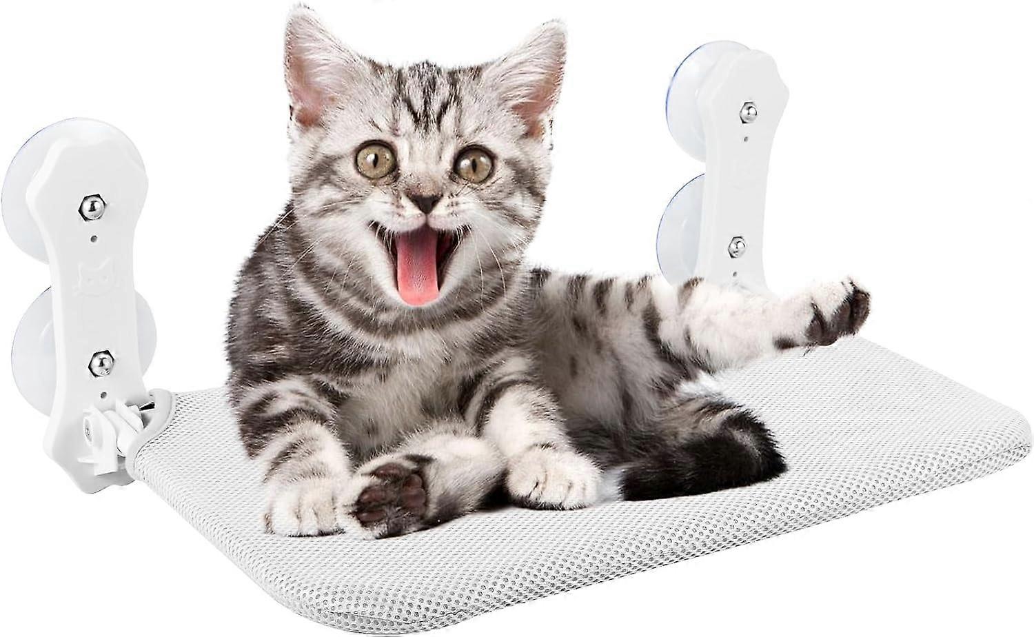 52*30cm Cordless Cat Window Hammock, 20"x12" Foldable Cat Window Hammock 360View