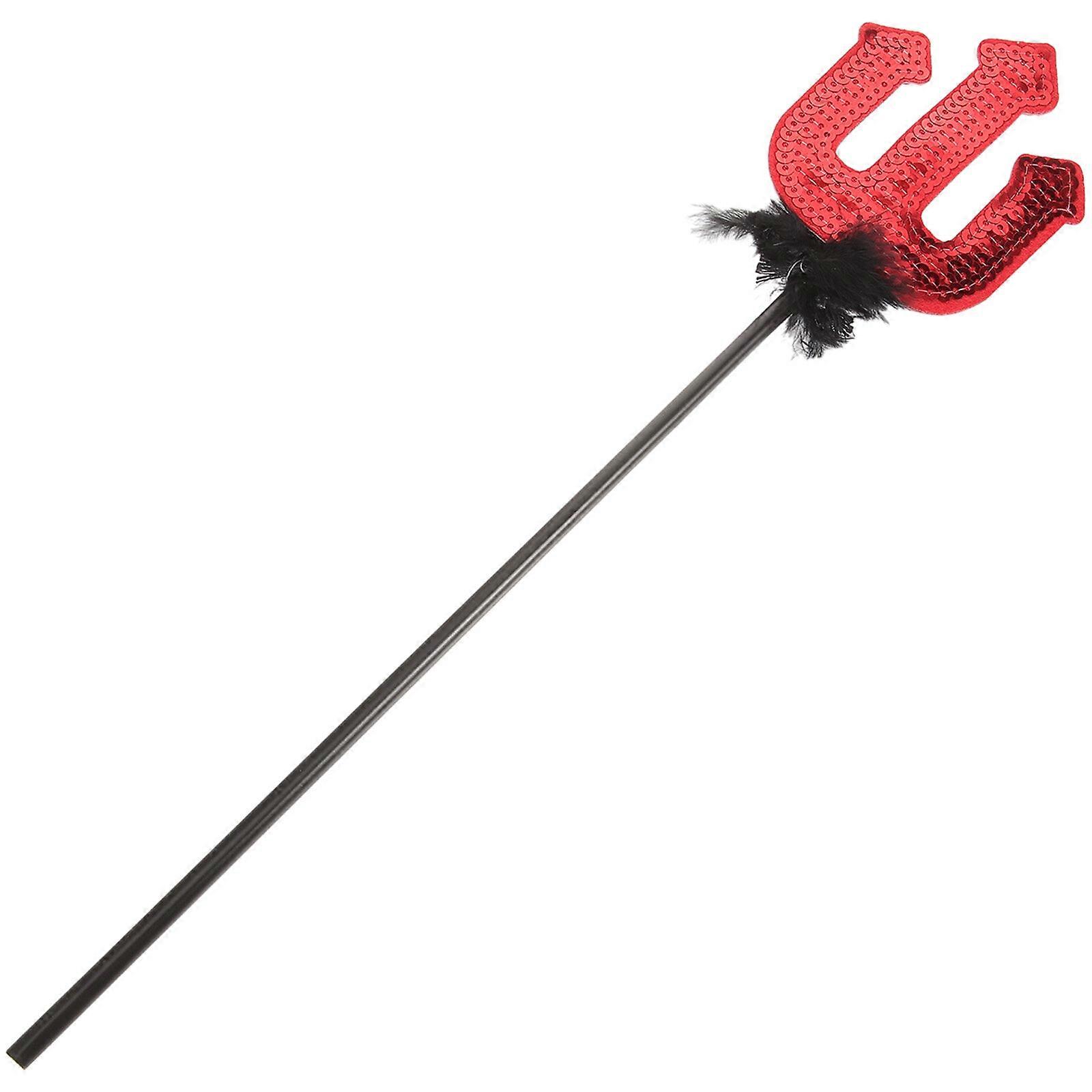 Demon Fork Cosplay Fork Prop Halloween Party Fork Prop Plastic Devil Fork for Stage Performance