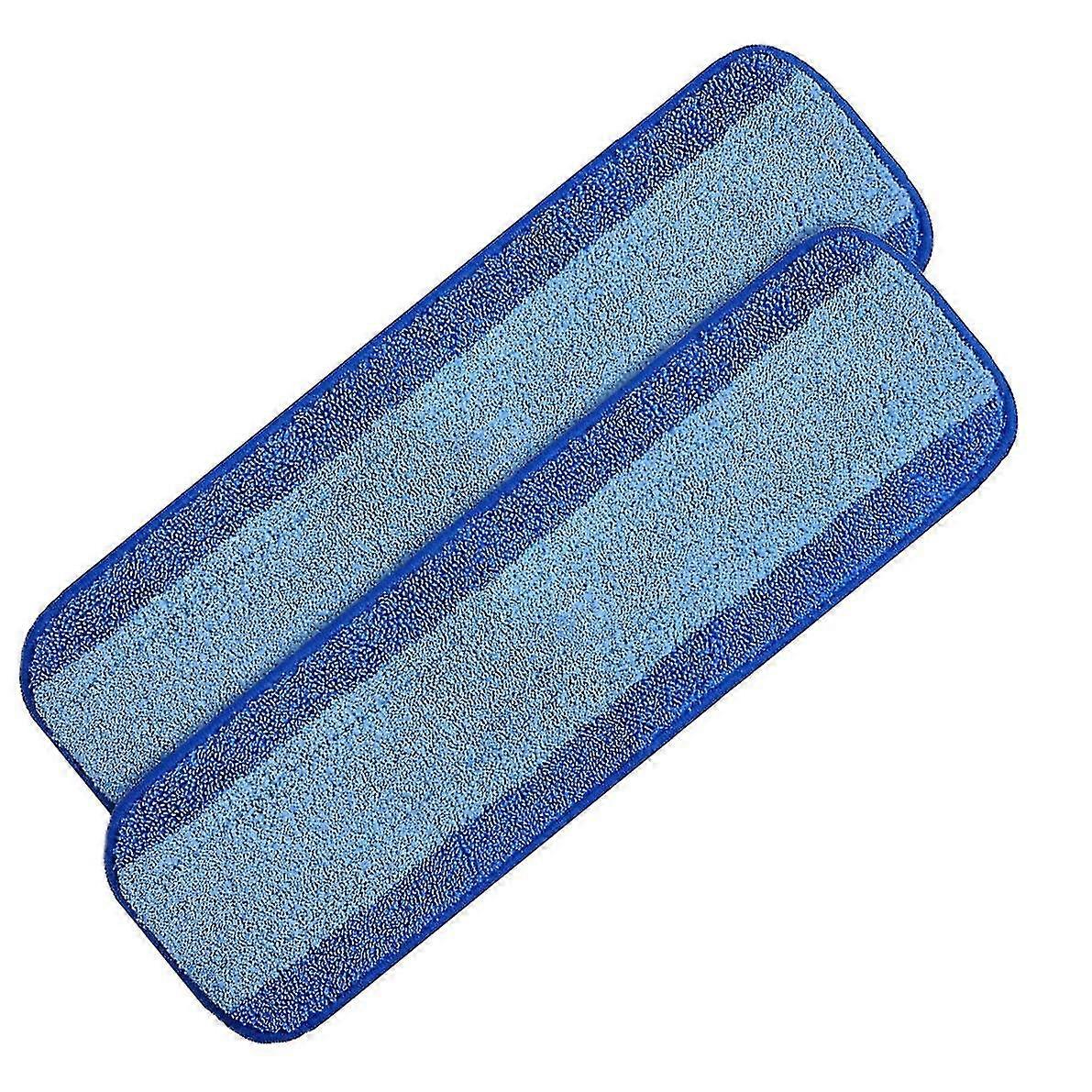 Packs Replacement Microfiber Cleaning Pads, Compatible With Bona Wet And Dry Mops, Washable And Reusable Refills2pcs-blue