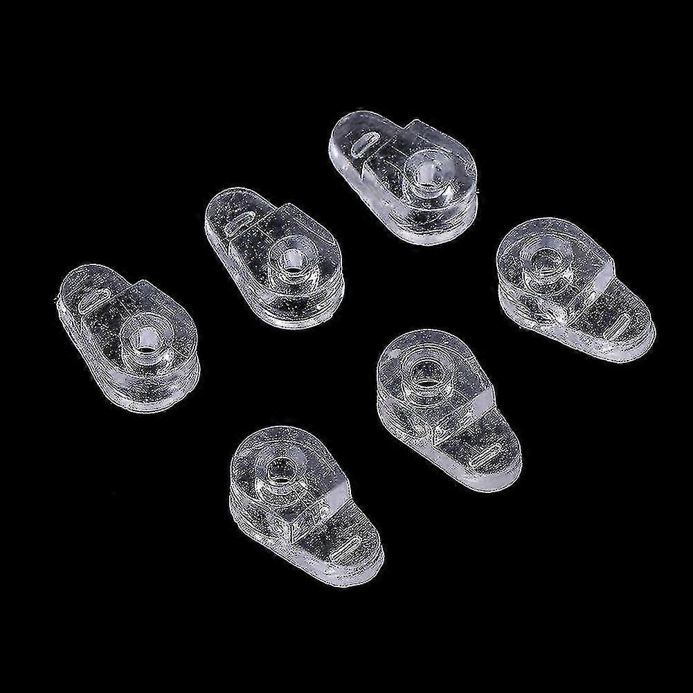 100pcs Plastic Glass Retainer Transparent Mirror Cabinet Fix Clips