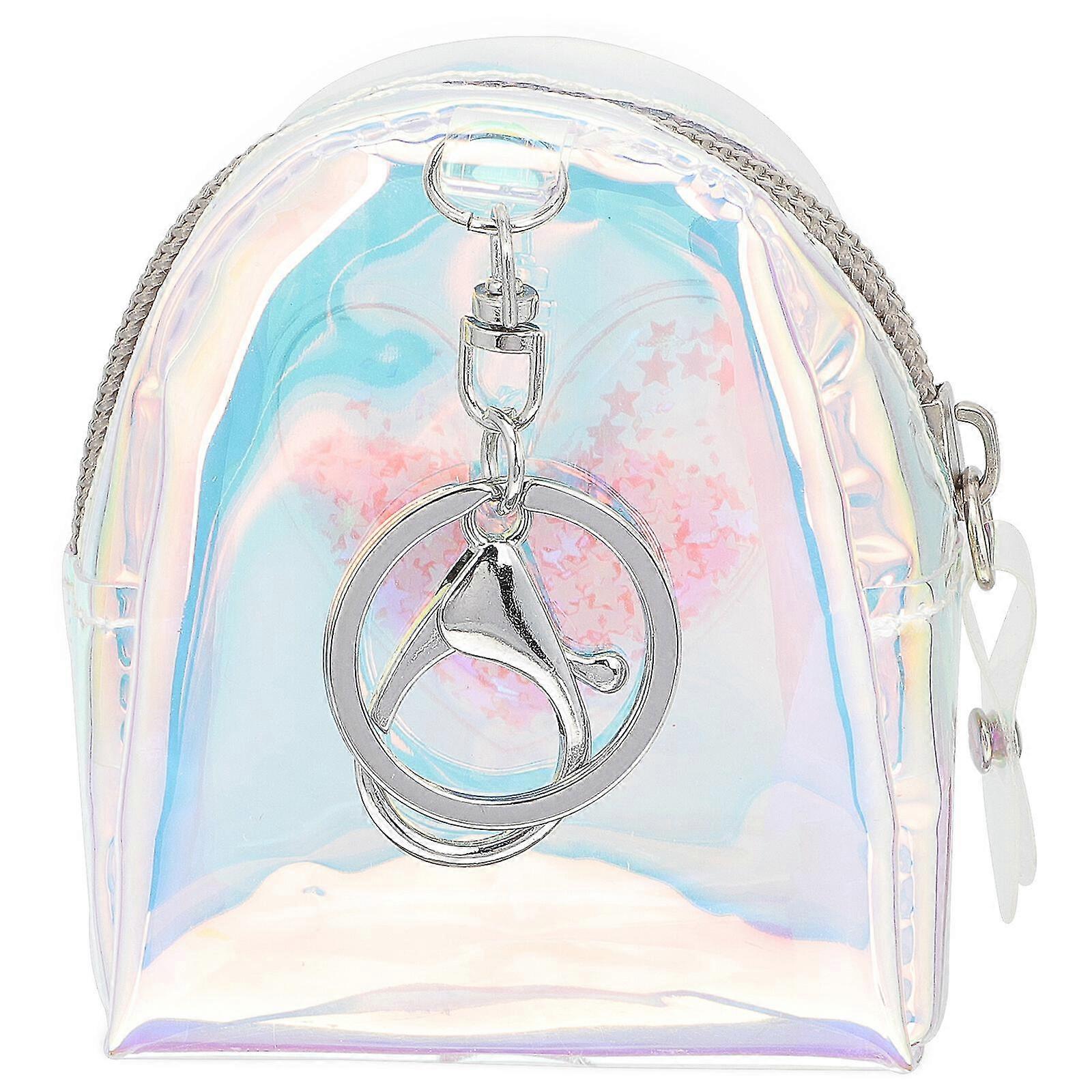 Mini Dazzle Color Earphone Storage Case Miniature Dazzling Coin Purse Key Ring