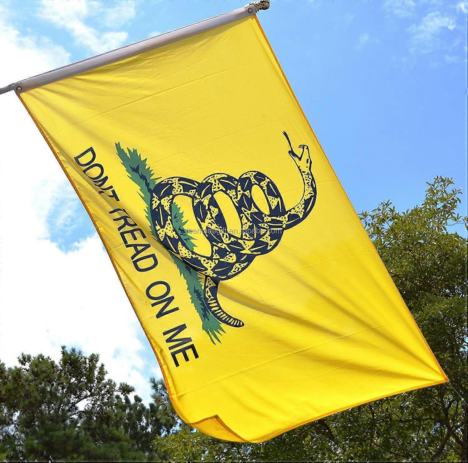 90x150cm « Don't Tread on Me » Gadsden Flag « Liberty Or Death » Tea Party Flags And Rattle Snake Banner