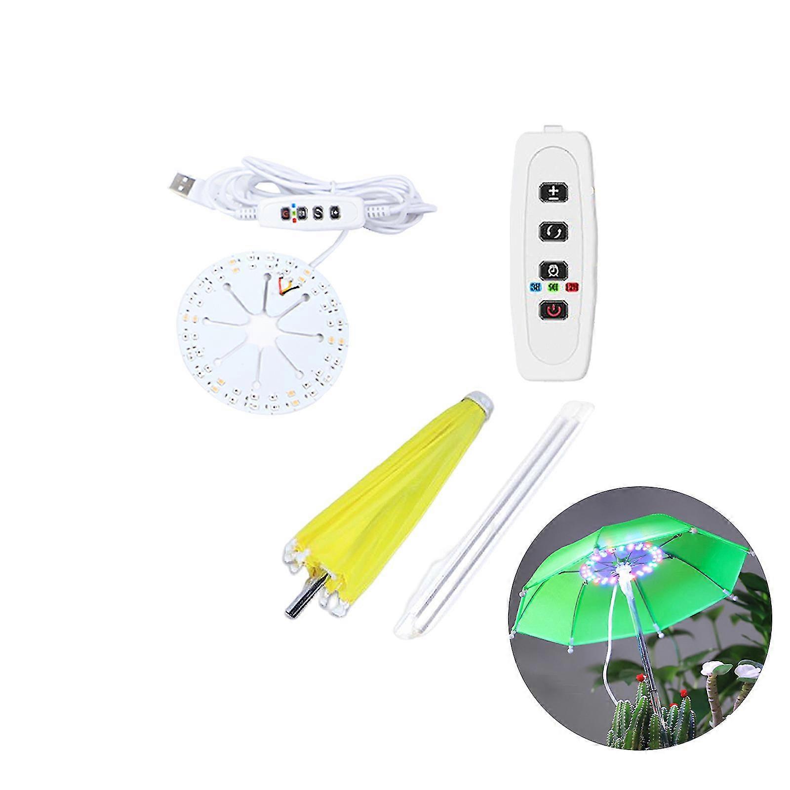 Plant Lamp Umbrella Shape Grow Lights For Indoor Plants, Usb Auto Timer, 5 Dimmable Levels 5 Colors Or White Spectrum Plant Lamp For Indoor Plants Gro