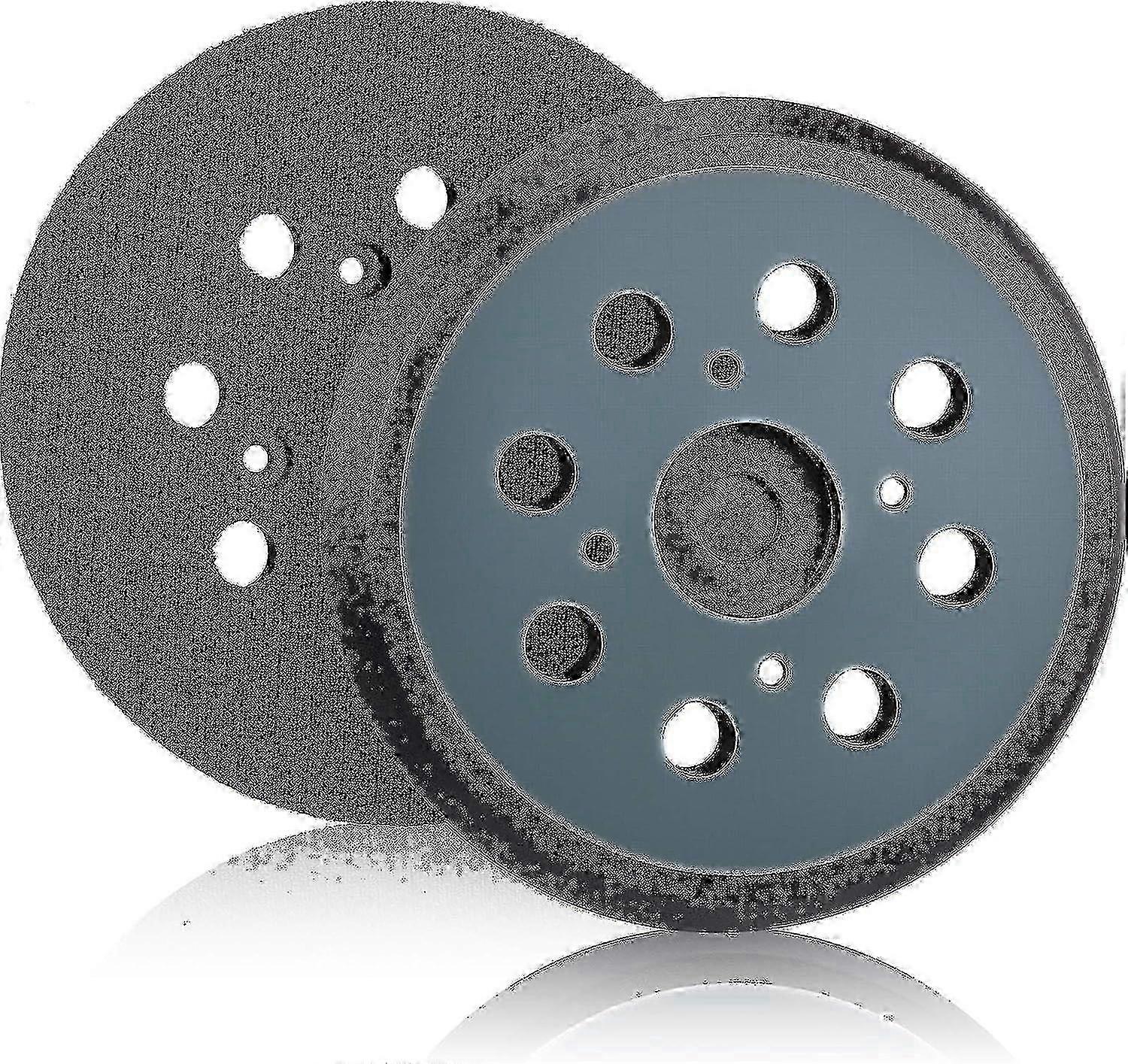 2 Pieces 125mm 8 Hole Hook And Loop Orbital Sander Pad Replacement Sanding Pad (blue)