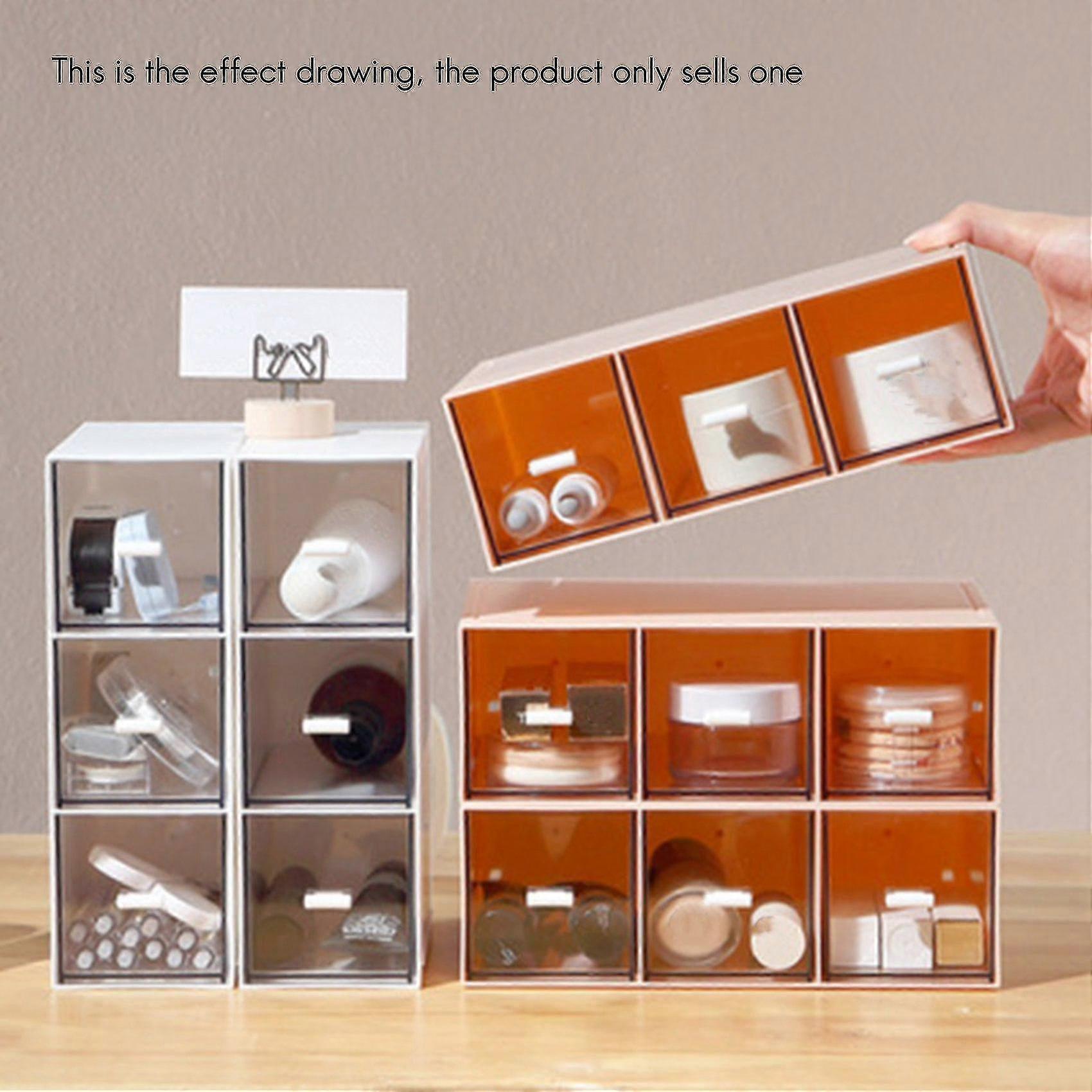 Multilayer Storage Box Desktop Storage Box Container Glacier Blue