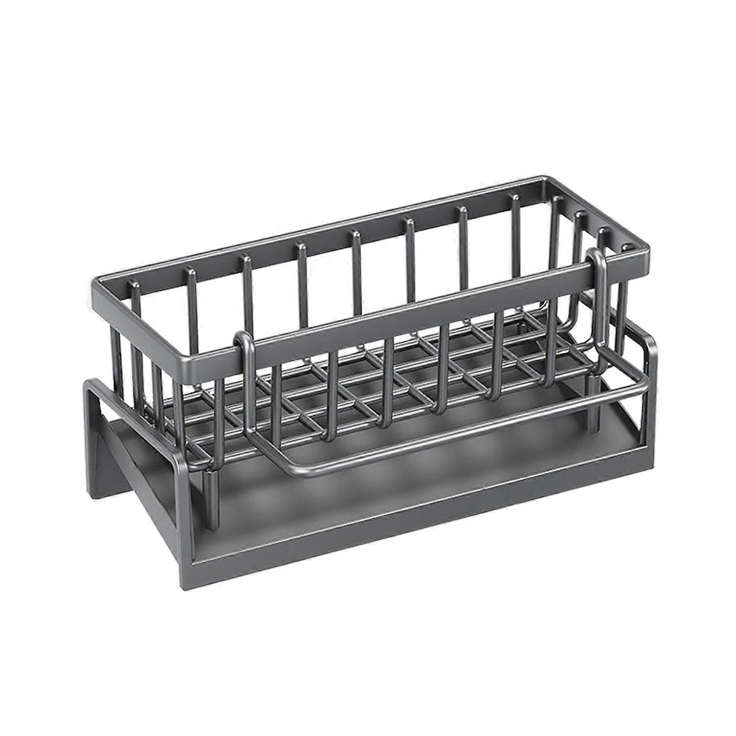 Dish Drying Rack for Kitchen Sink Draining Rack with Tilted Water Tray Space-Saving Dish Rack