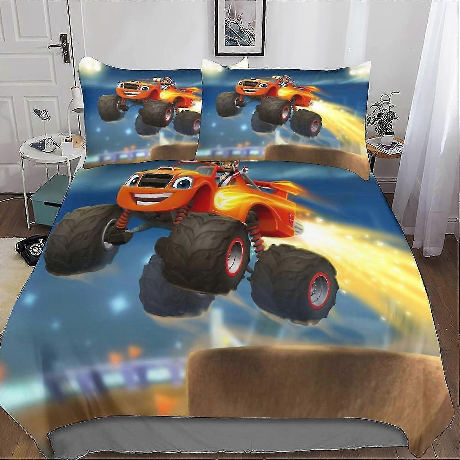 بليز آند ذا مونستر ماشينز غطاء لحاف بليز وماكينات الوحش الفراش مجموعة الناس D غطاء لحاف ستوكات مع كيس وسادة 135 * 200 سم