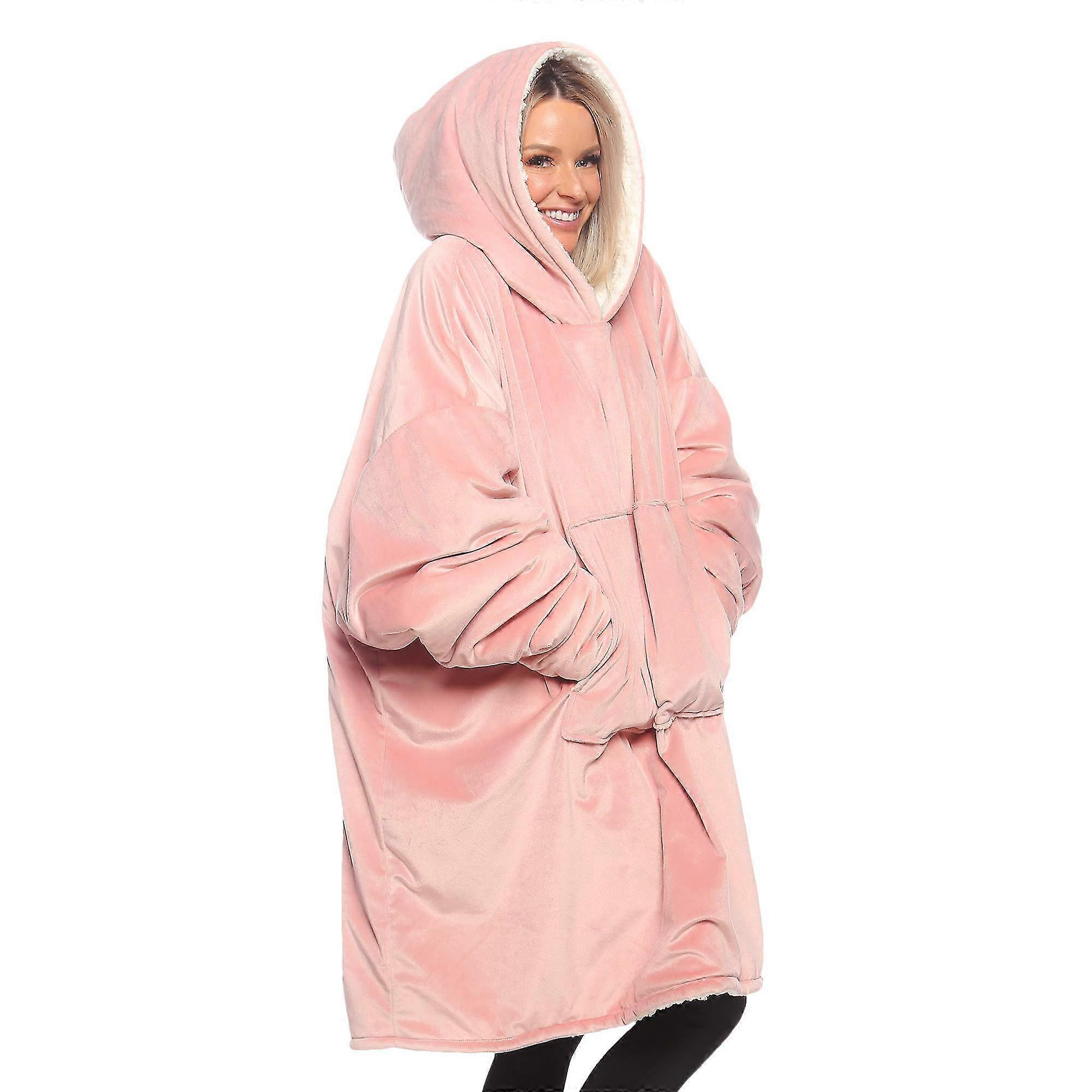 Coperta indossabile Sherpa in microfibra oversize, taglia unica