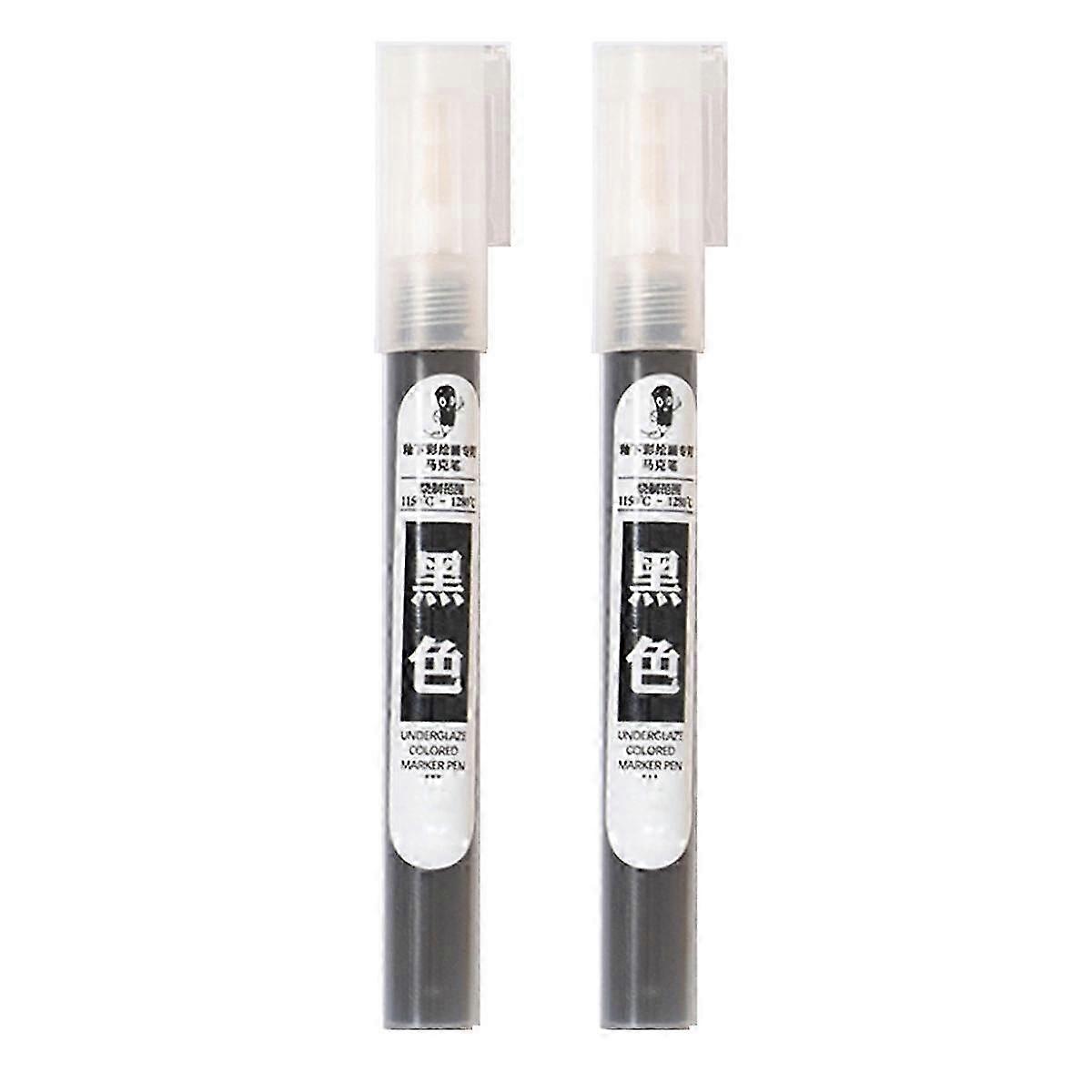 2 Pcs Underglaze Pen Underglaze For Ceramics Ceramic Writing Pen Underglaze Permanent Porcelain Col