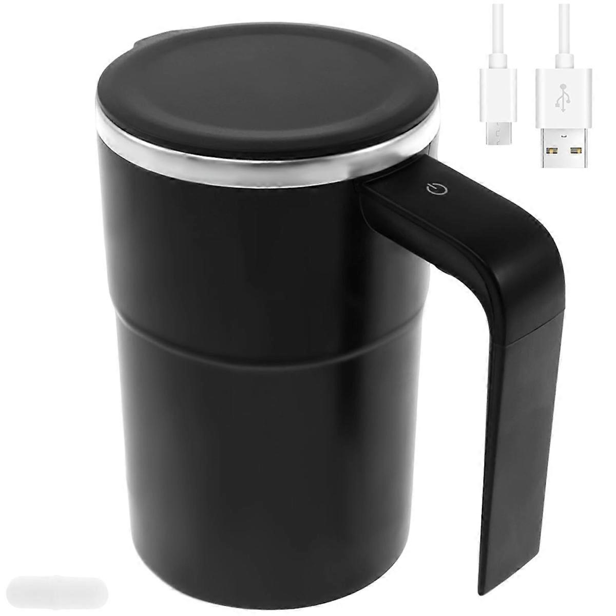 Magnetic Stirring Coffee Cup USB Charging with Digital Display and Spill Proof Lid for Home and Off