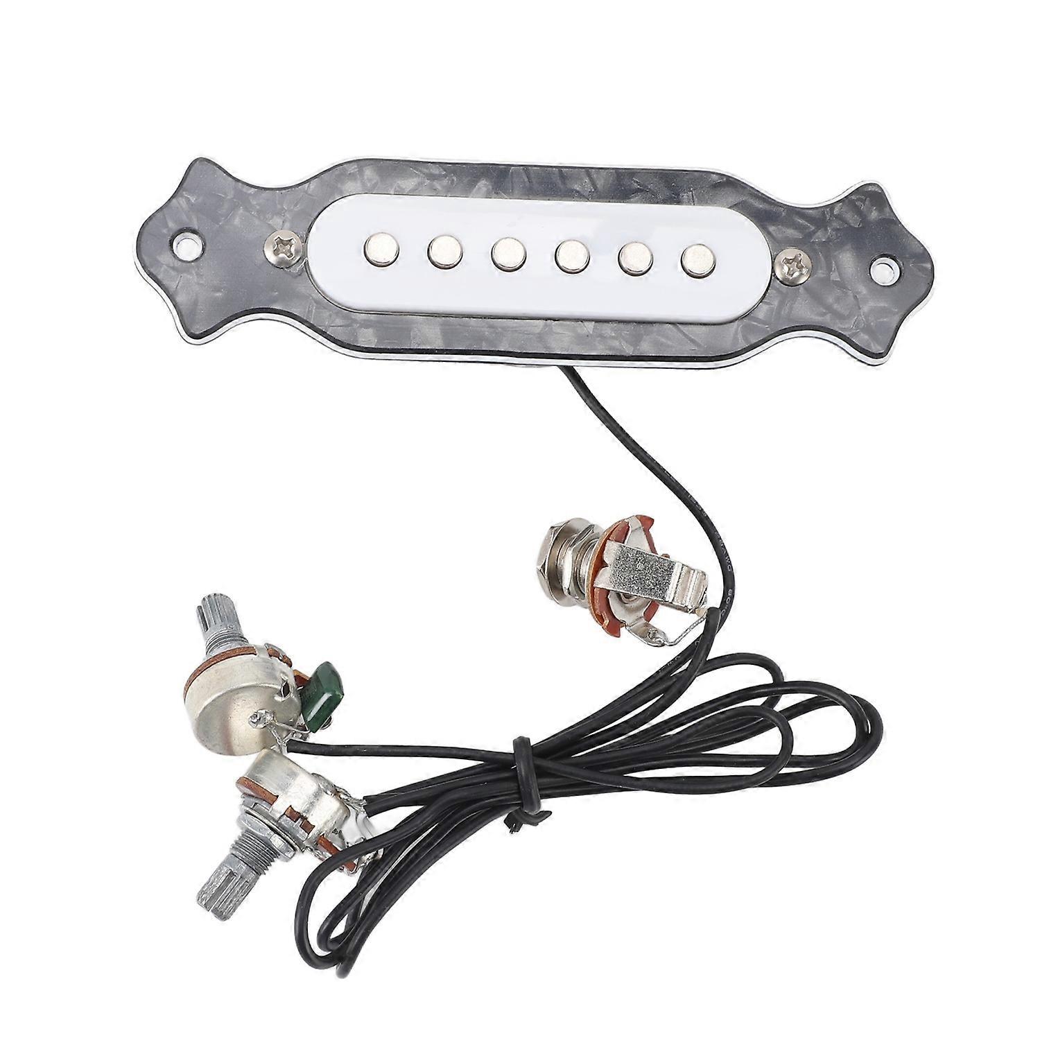 6 String Single Coil Pickup Prewired Electric Guitar Pickup Replacement with Volume and Tone Control