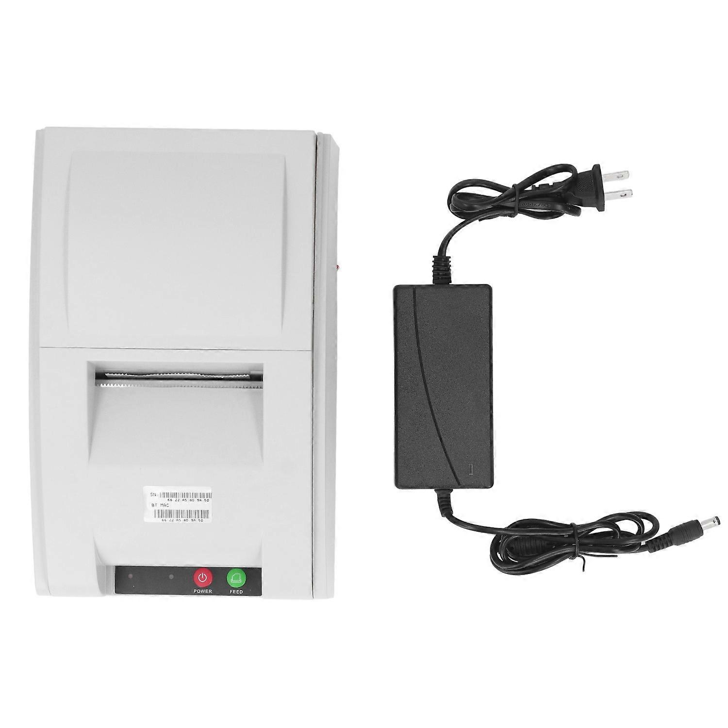 Receipt Printer 9 Pin Bidirectional 6mm/s Clear Printing Low Noise BT Desktop Printer 100‑240VAC US 