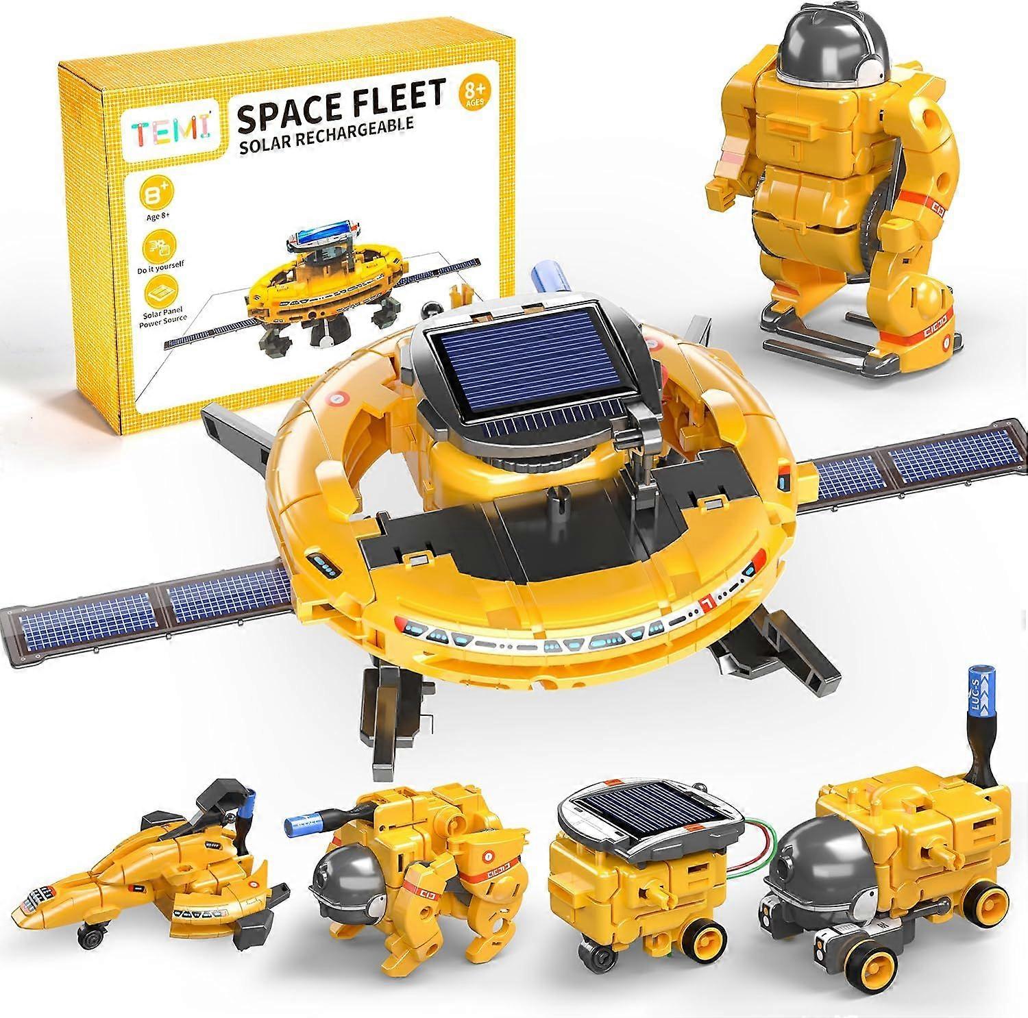 SBSG STEM Projects for Kids Age 8-14, 6-in-1 Solar Robot Space Toys Educatoinal Learning Science Building Toys DIY Science Kits Gift for Kids 8 9 10 1
