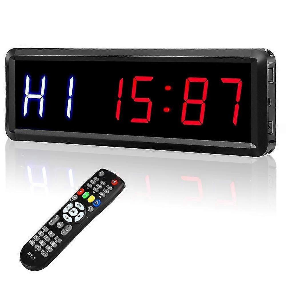 Gym Timer mit Fernbedienung, LED Intervall Timer Count Down / Up Uhr Stoppuhr für Home Gym Fitness