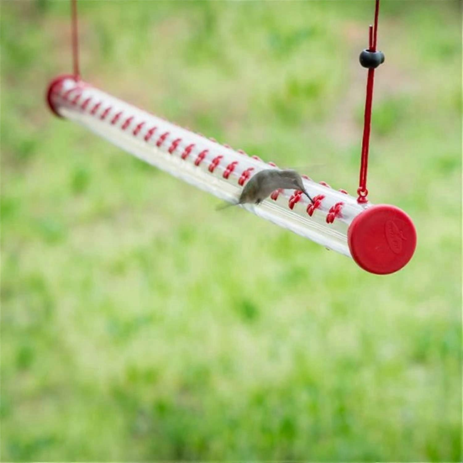 Best Humbird Feeder - 15.7'' Bird Feeder With Bright Red Transparent Poly-carbonate Tube, Easy To Clean, Spring Summer Decor, Humbird Feeders,2793
