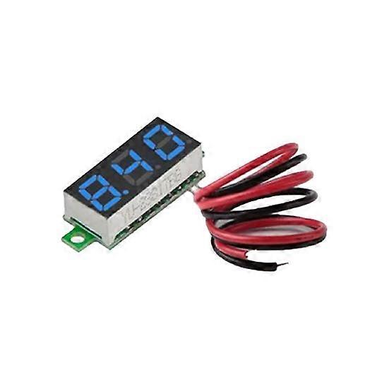 Voltage Tester Adjustable High Accuracy Mini 0.28-Inch Two-Wire Digital Voltmeter for Car