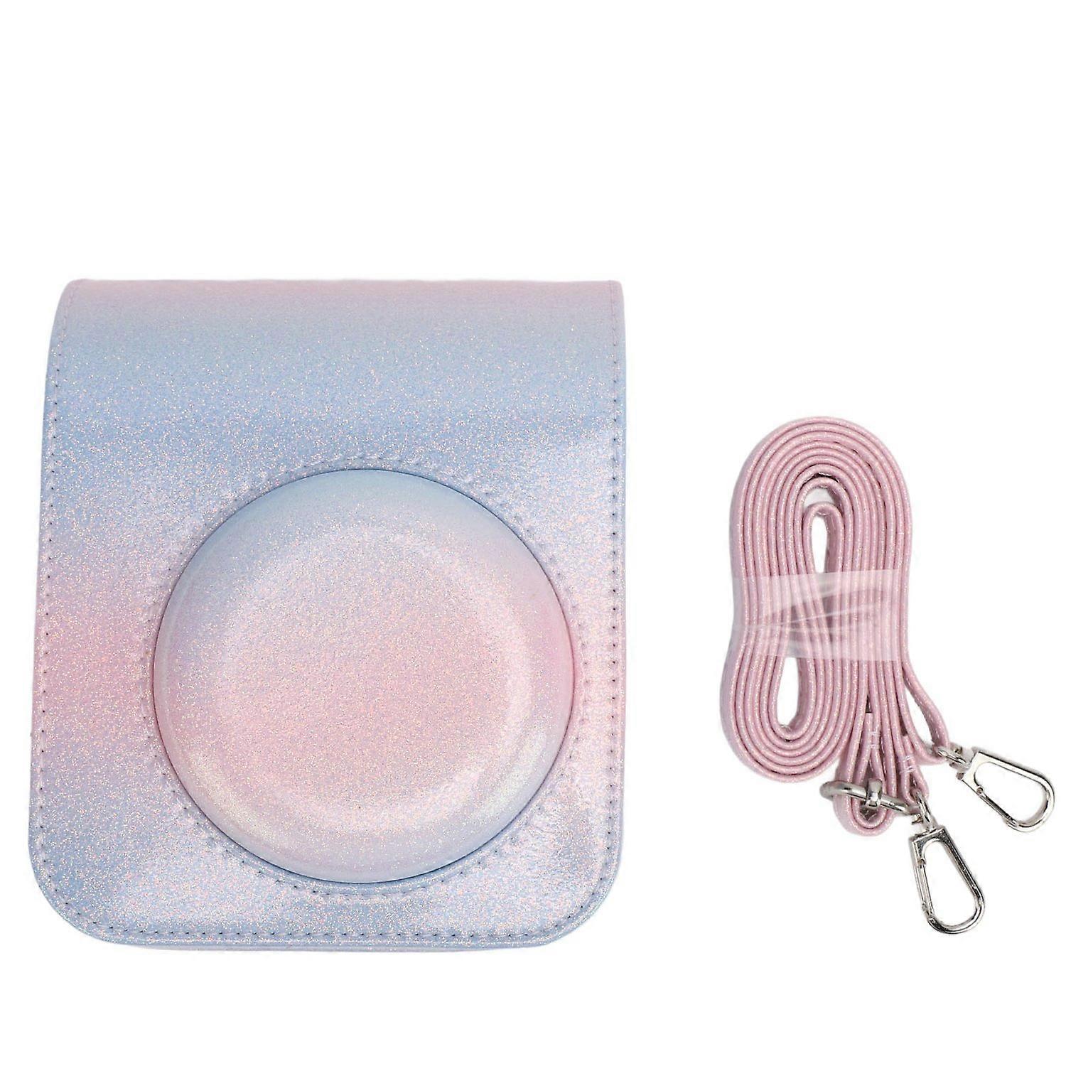 Instant Camera Case Rainproof Scratch Proof PU Leather Camera Protective Bag with Shoulder Strap for