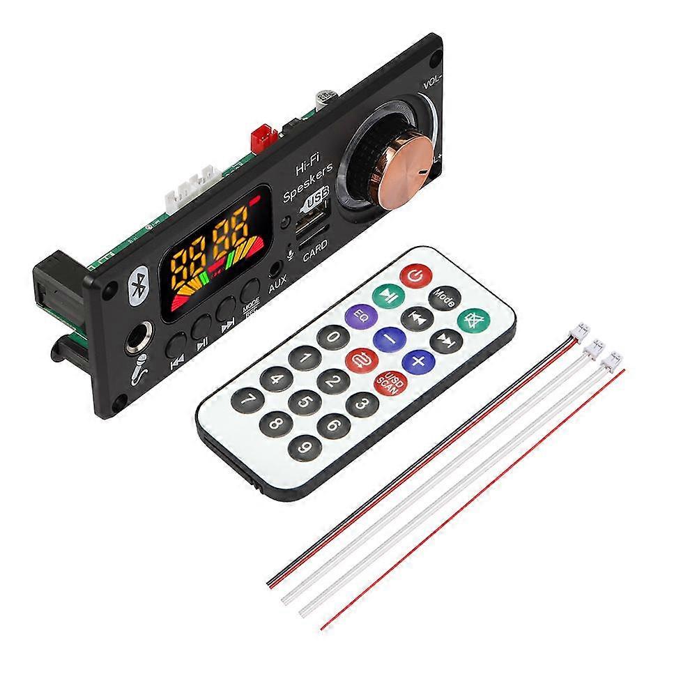 8V-24V Bluetooth 5.0 Mp3 Decoder Board Wireless Audio Receiver with Microphone USB 3.5mm AUX TF FM Radio Module