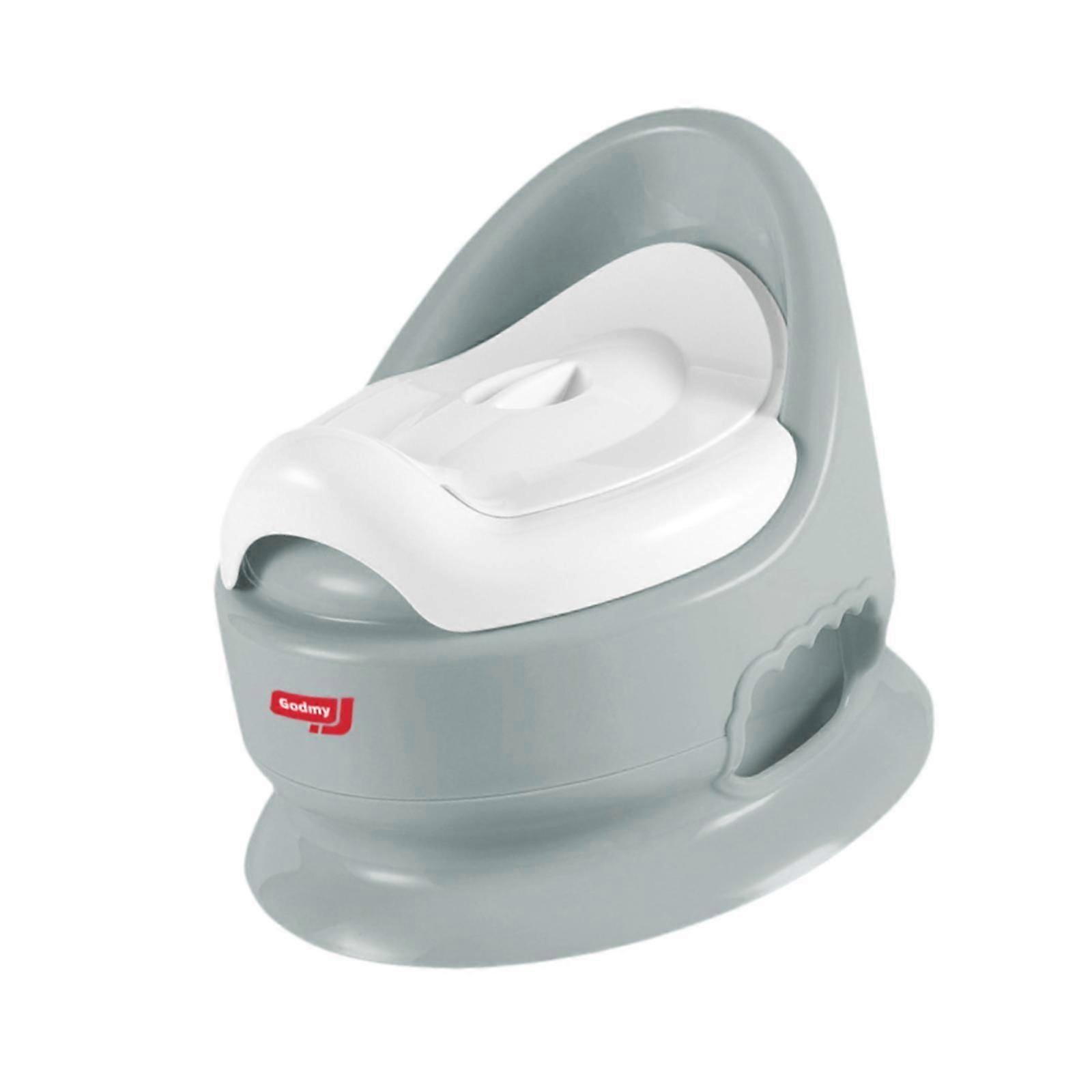 뚜껑이 있는 아기 화장실 작은 소년 소녀 유아 유아용 화장실 의자 회색