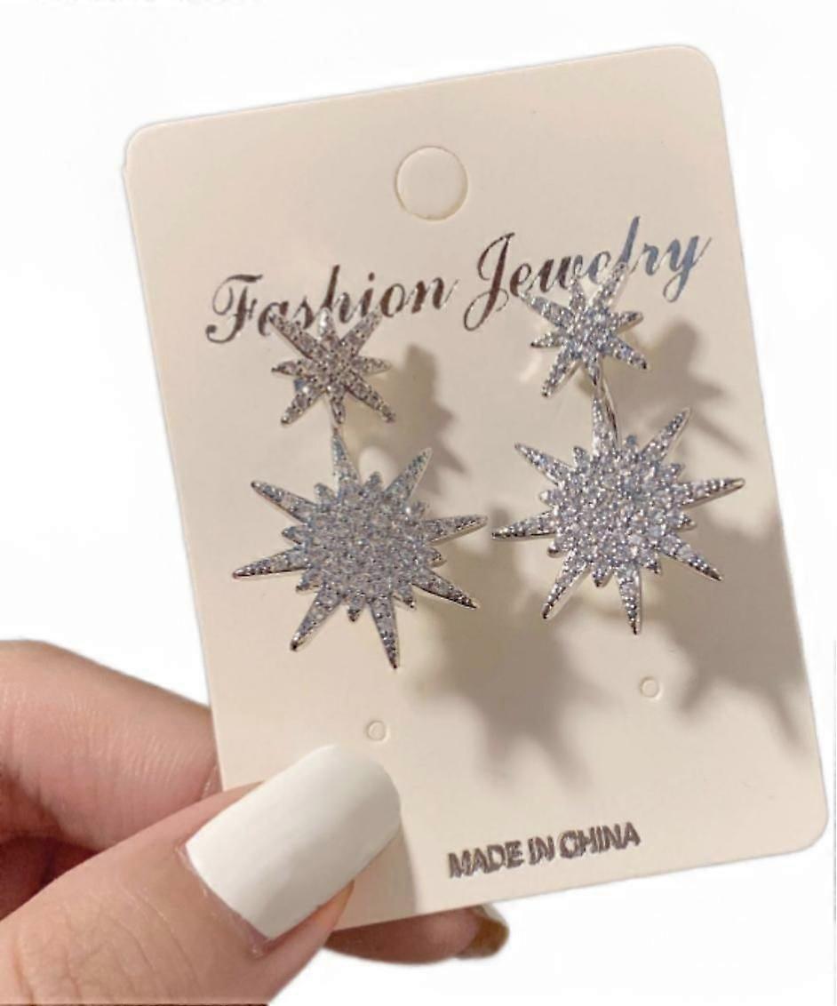 (Blomsterformede øredobber i sølv