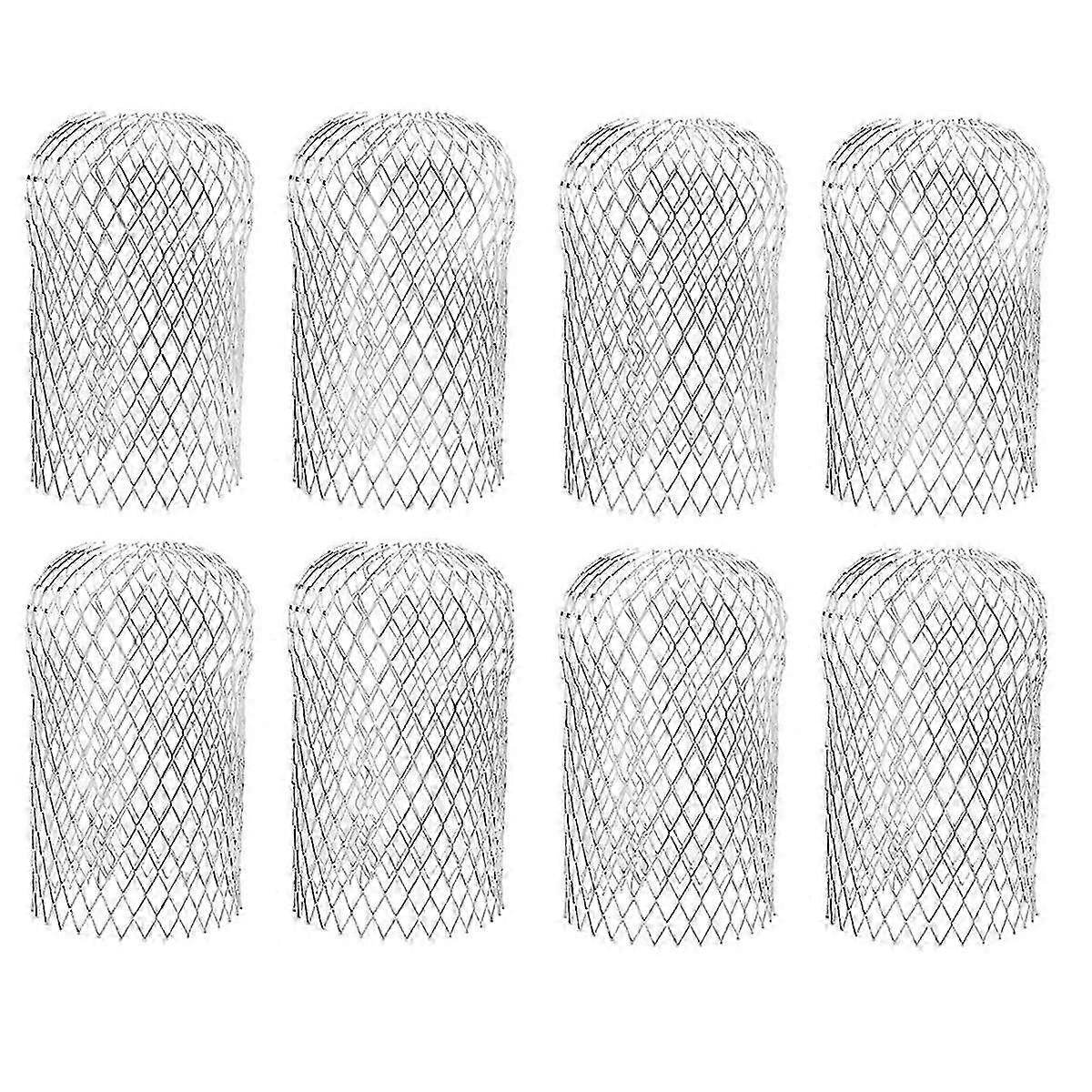 8 Pcs Gutter Guards - Aluminum Gutter Downspout Guard, Expandable Leaf Strainer Gutter Screen Cover