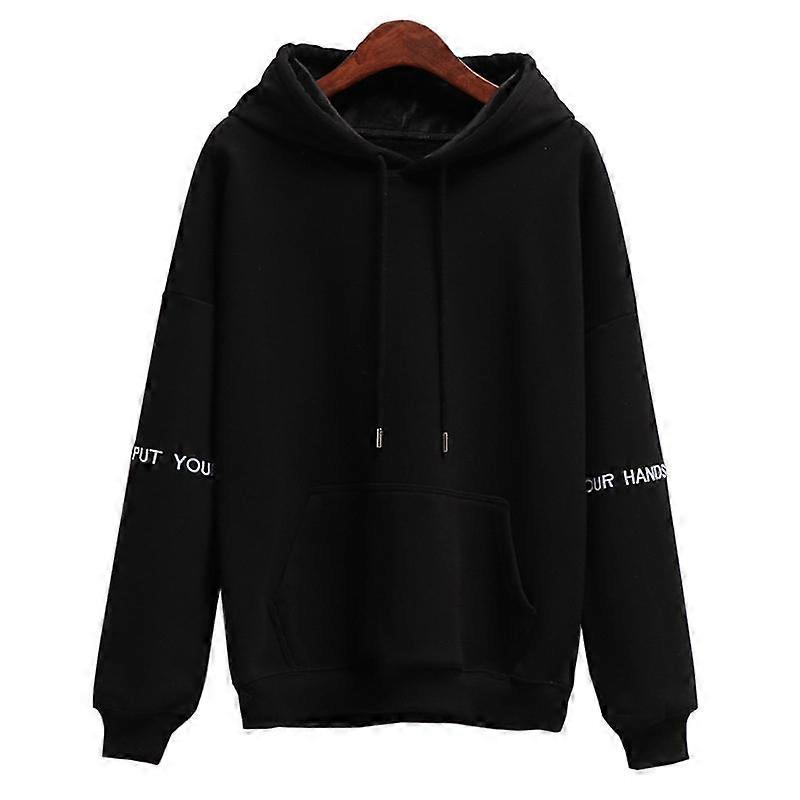 Women's Fleece Thickened Sweatshirt Hooded Casual Top Loose Jacket