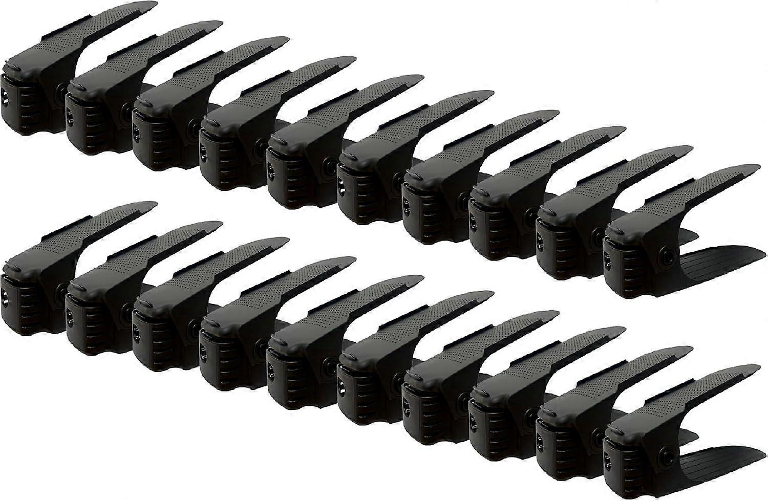 Shoe Slots,Space-Saving Adjustable Shoe Storage Organiser with 3-Level Height,Non-Slip Shelf Holder