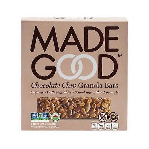 Madegood 有机格兰诺拉麦片巧克力片，5 X 24 克（6 箱）