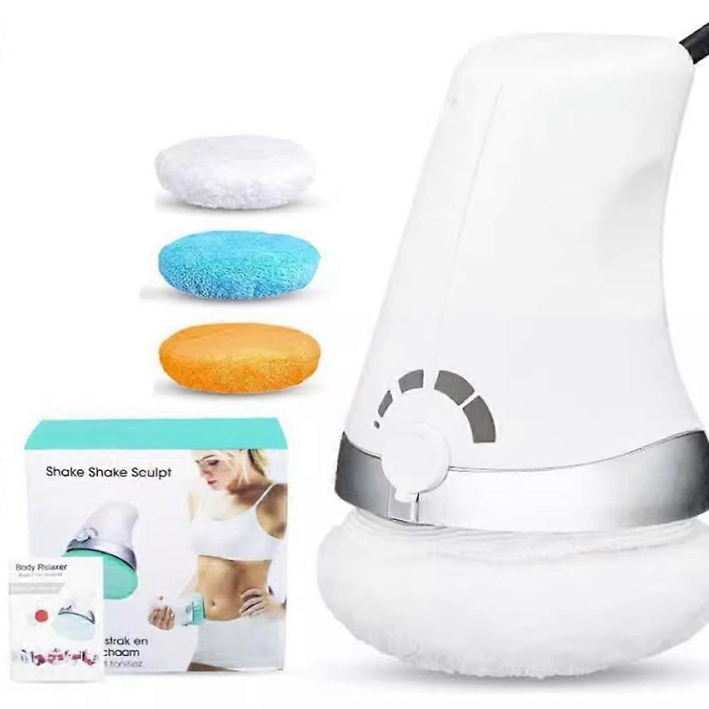 Handheld Body Massager Multi-Function Anti-Cellulite Device with 3 Washable Massage Pads - US Plug
