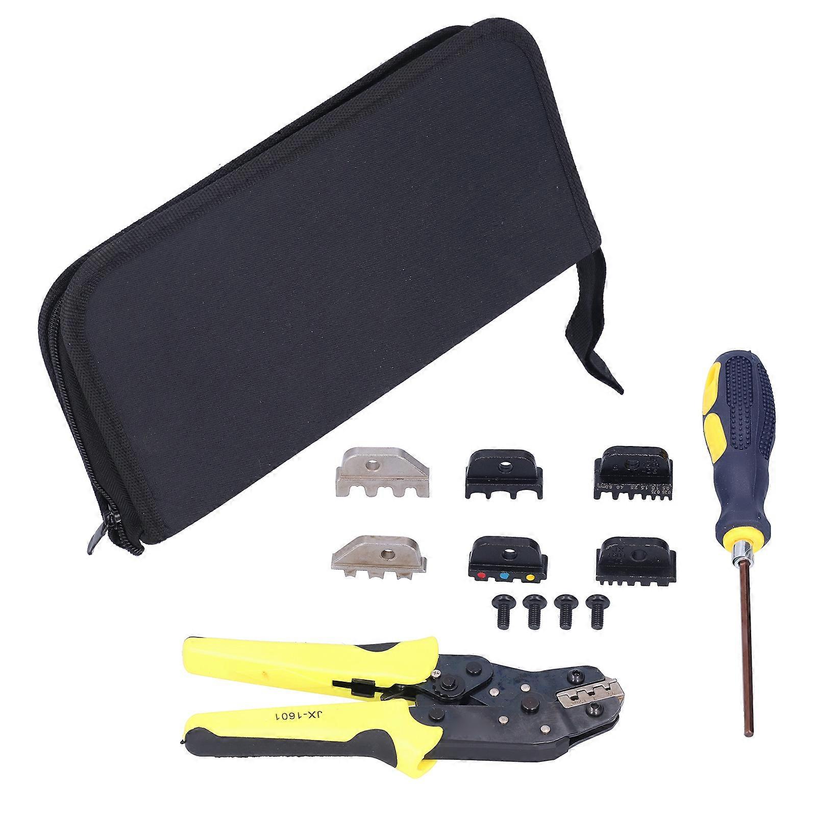 4 in 1 Wire Crimping Tool Kit with Labor Saving Ratchet, Wire Stripper Plier for Electricians, Multi-Function Electric Tool