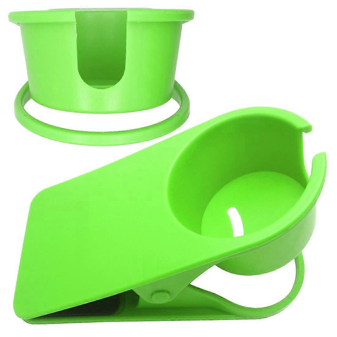 Clip-on Drink Bottle Cup Holder for Table Desk, Adjustable Size, Durable Plastic, Fits Most Bottle Sizes