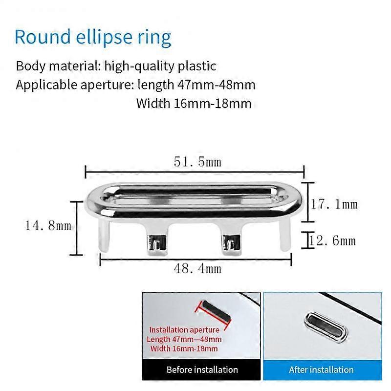 Bath Sink Round Ring Overflow Cover Spare Sink Basin Cap Plastic Tidy Trim Bathroom