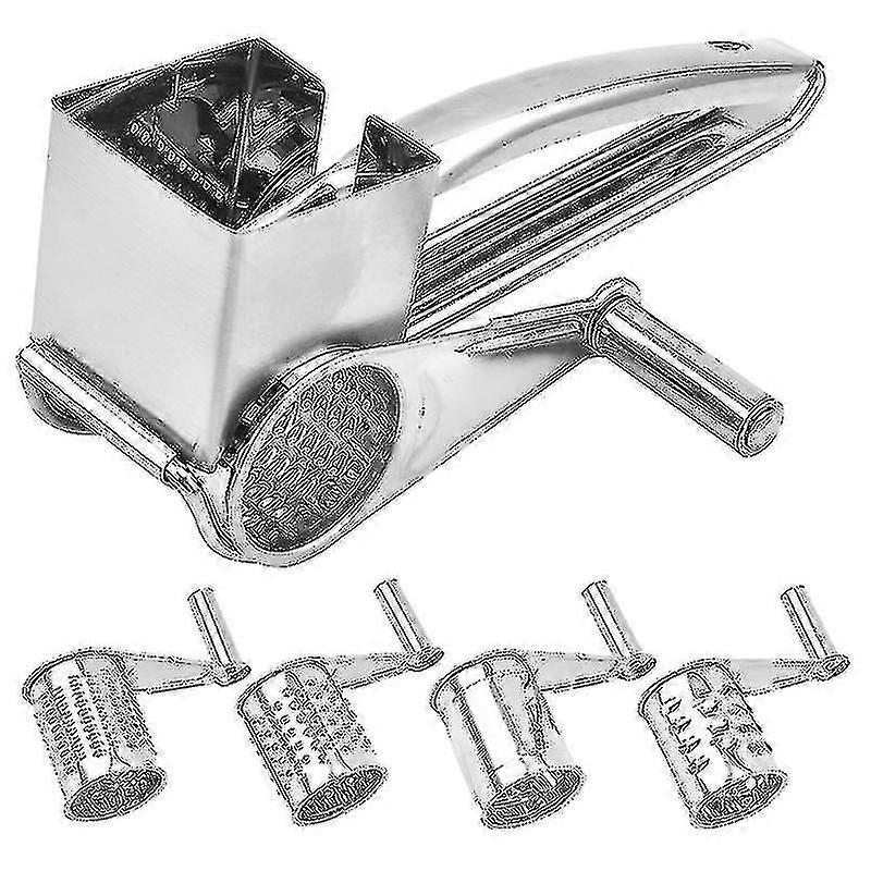 Rustfritt stål ostegitter med 4 trommelblader-hy