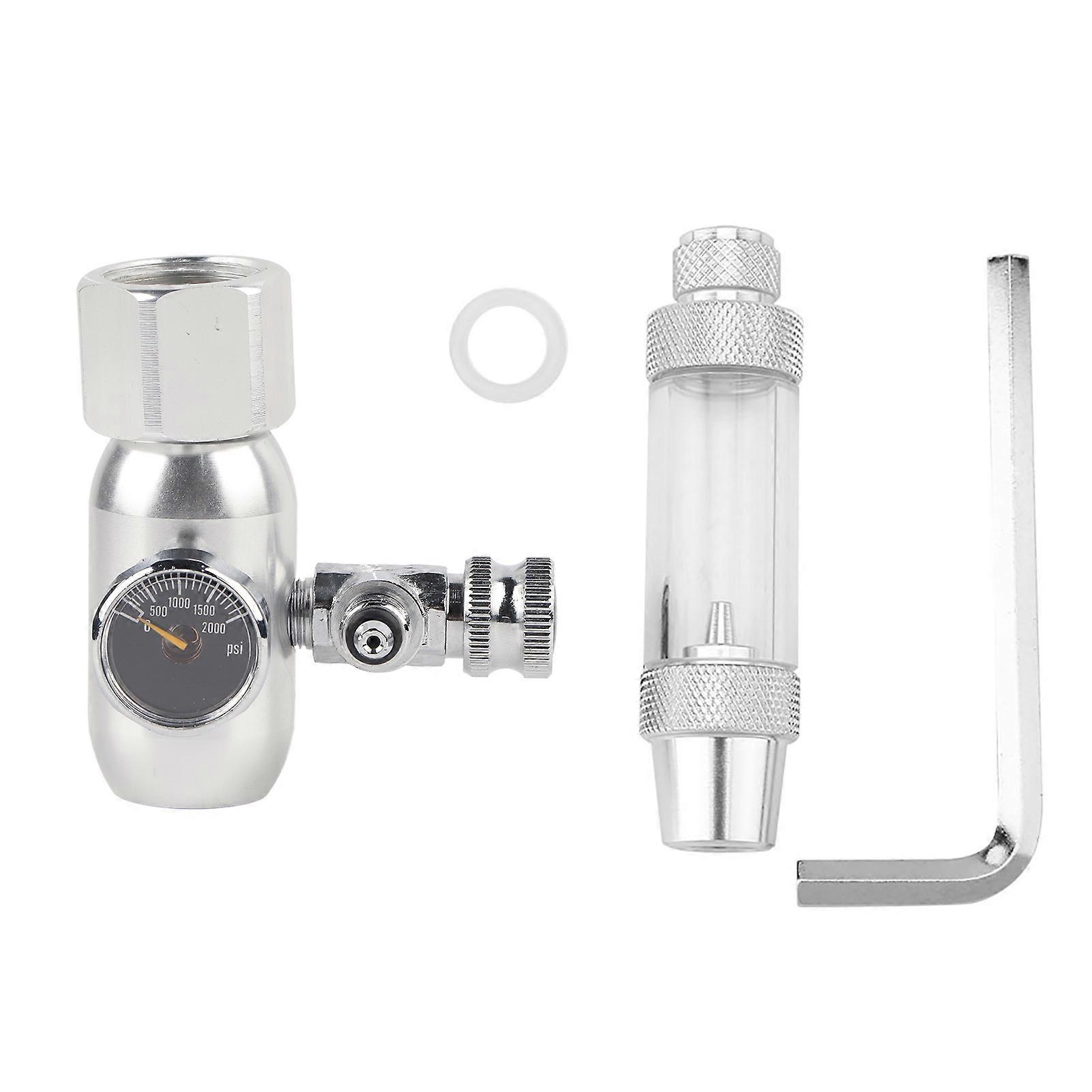 Aquarium CO2 Pressure Regulator with Check Valve, Gauge, Bubble Counter, Mini Single Table Design