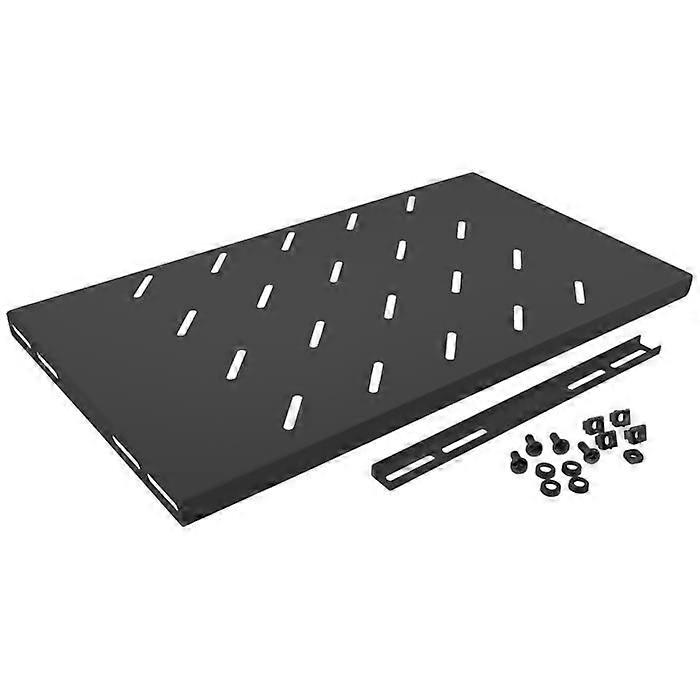 Lanberg Rack shelf black, RAL 9004 1U 19"