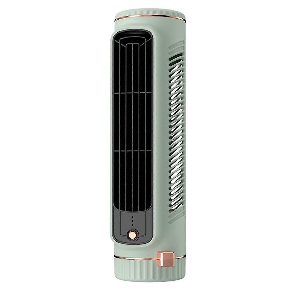 Flügelloser Turmventilator, Desktop-Luftkühler, Leiser Büroventilator, Grün