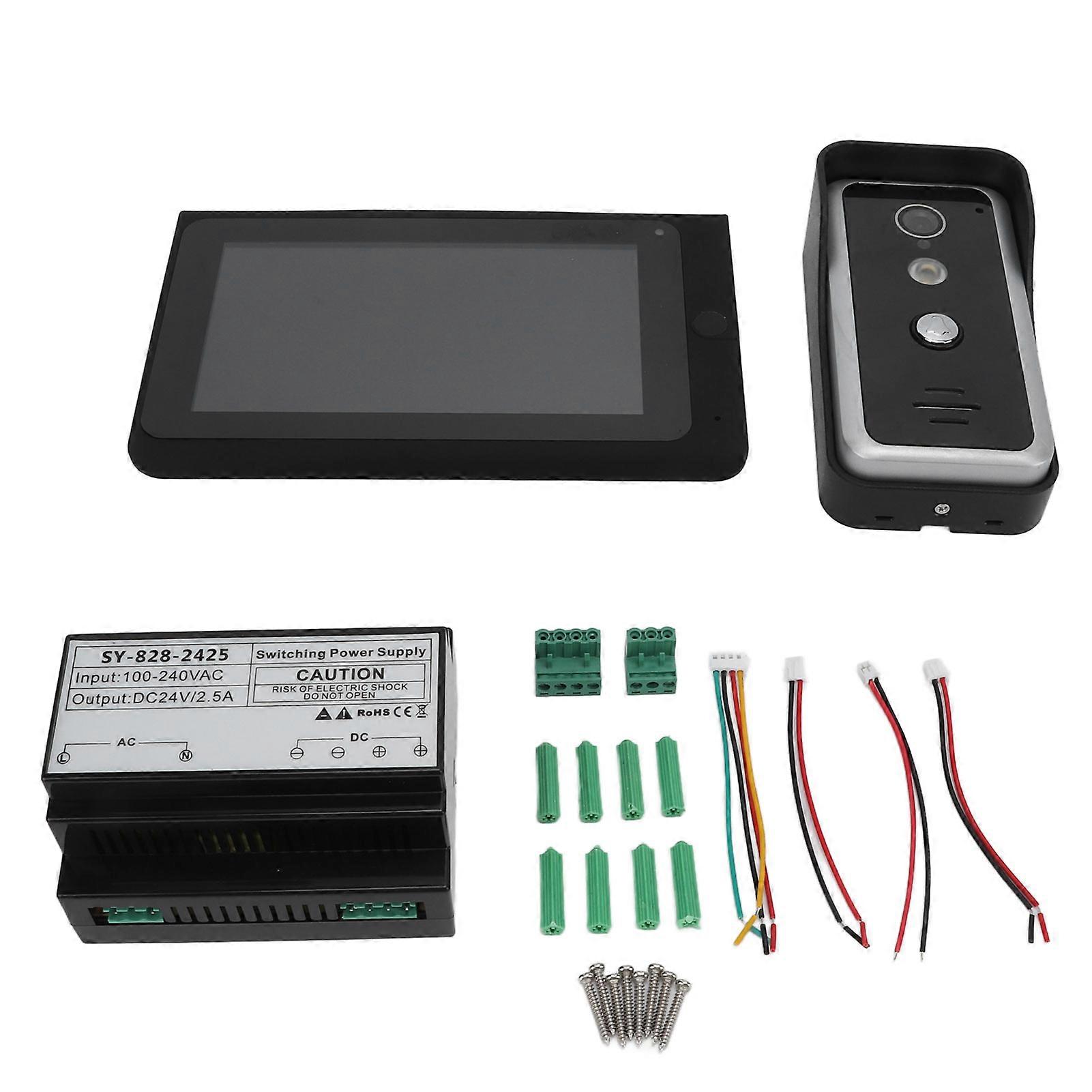 Wired Video Doorbell System - 7" LCD, Mobile Control, Two Wire Design, Secure Access