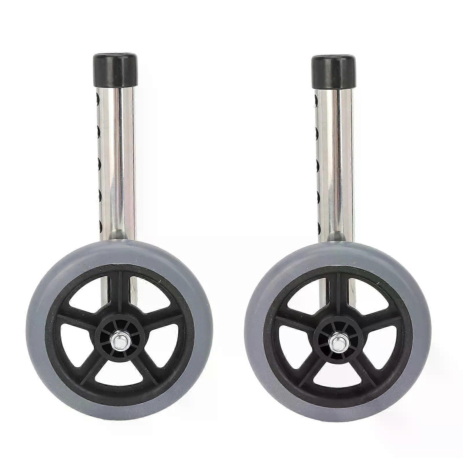 2pcs Walker Wheels Universal Walker Wheels Replacement 6 Adjustable Height Rollator Wheels Accessories for Seniors Elderly
