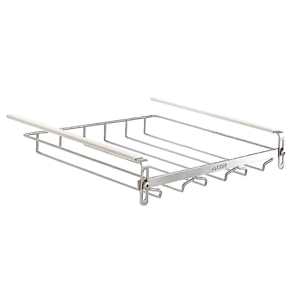 Adjustable Wine Glass Organizer, Hanging Metal Wine Glass Rack, 34cm