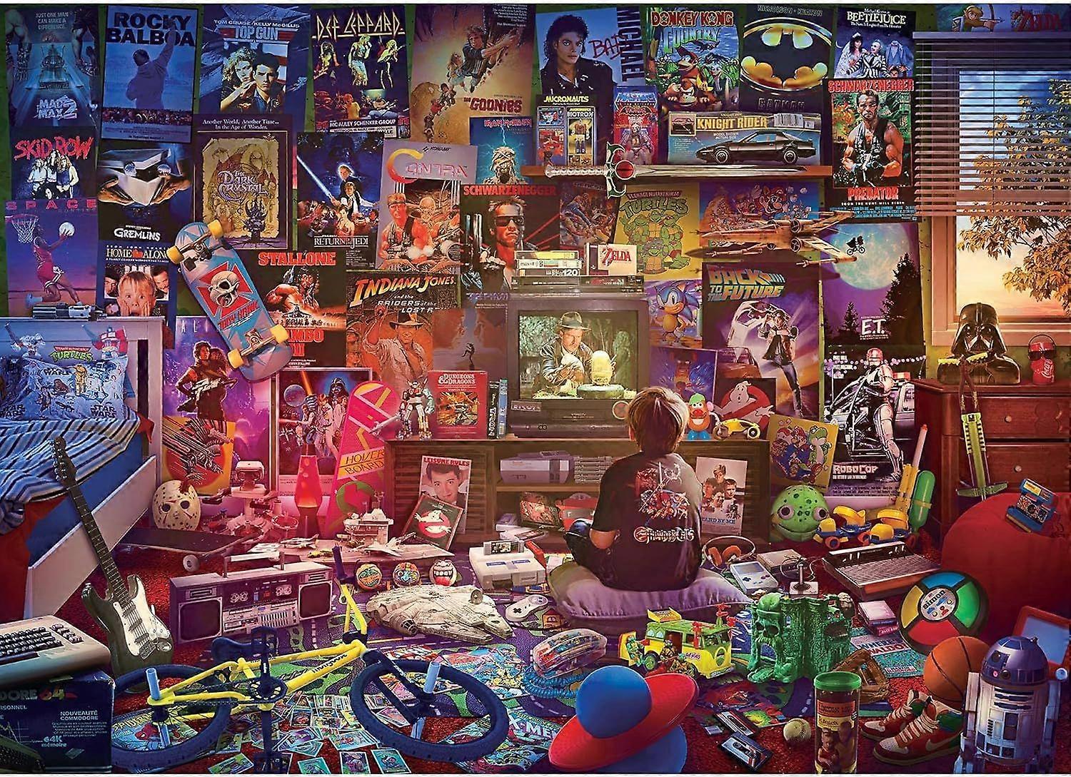 80年代の午後レトロな1000ピースジグソーパズルラシッドLotf頭の体操ゲーム木製インテリジェンスジグソーパズルで