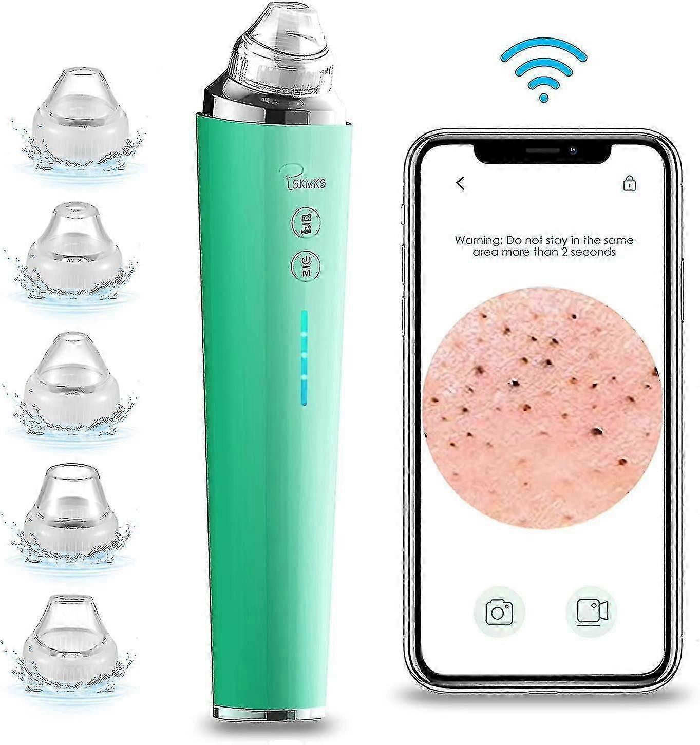 Blackhead Remover Vacuum Cleaner With Camera 2021 Upgrade 5.0 Mp Vision Facial Pore Cleaner Acne Blackhead Extractor Suction Cup Tool Blackhead Remove